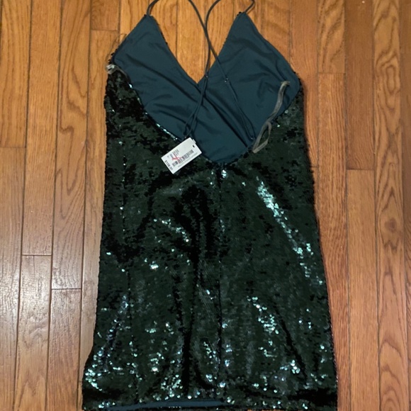 Emerald Green Sequin Mini Dress- perfect for Reputation Taylor Swift Eras Tour - Picture 5 of 6